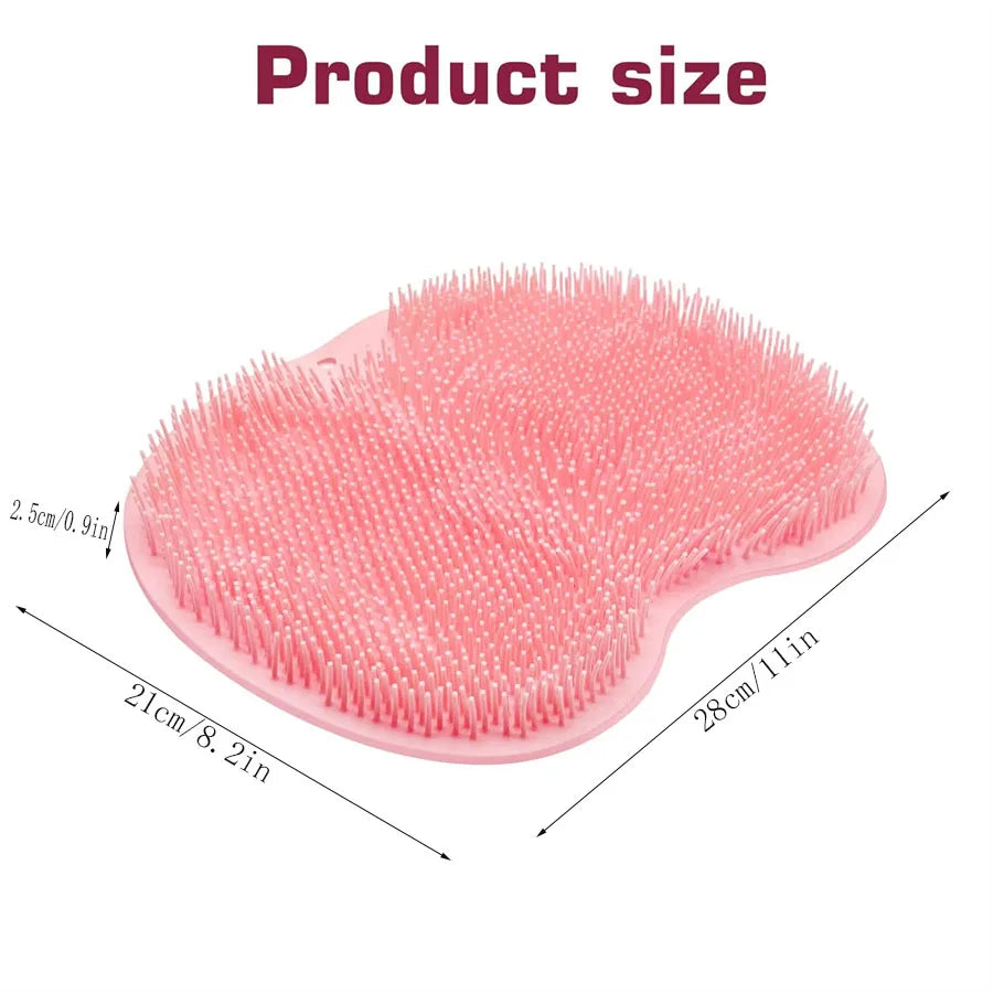 Wall-Mounted Silicone Shower Foot Scrubber Mat – product detail view 5
