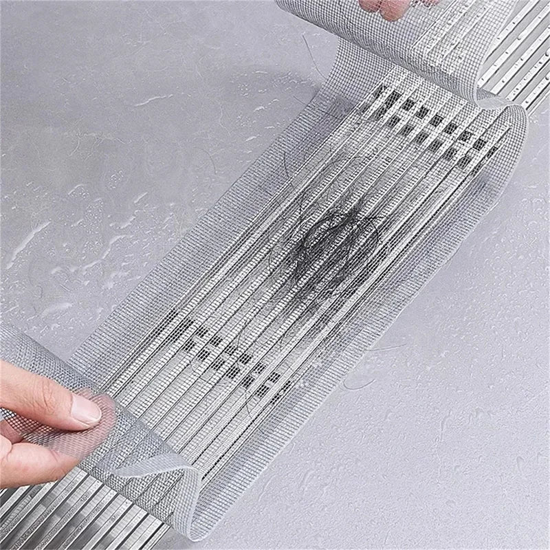 Self-Adhesive Shower Drain Hair Catcher Mesh Roll – product detail view 2