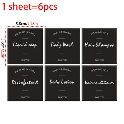 Waterproof Bathroom Bottle Label Set – product detail view 14