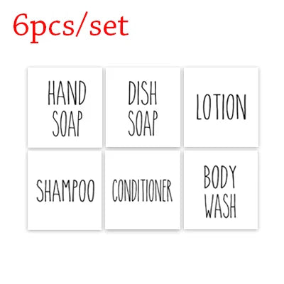 Waterproof Bathroom Bottle Label Set – product detail view 16