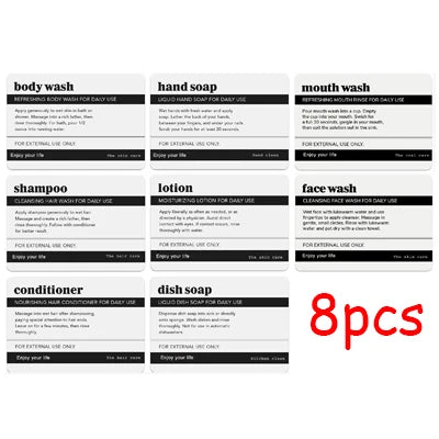Waterproof Bathroom Bottle Label Set – product detail view 32
