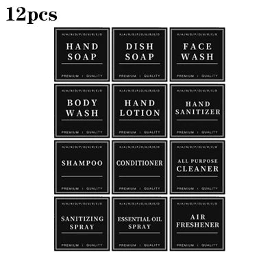 Waterproof Bathroom Bottle Label Set – product detail view 29