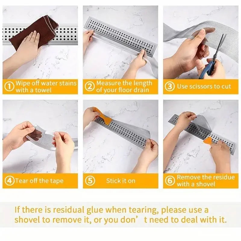 Self-Adhesive Shower Drain Hair Catcher Mesh