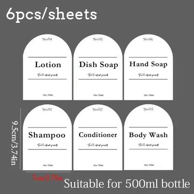 Waterproof Bathroom Bottle Label Set – product detail view 7