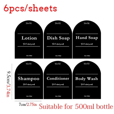 Waterproof Bathroom Bottle Label Set – product detail view 30