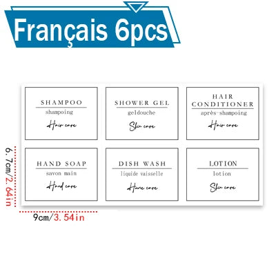 Waterproof Bathroom Bottle Label Set – product detail view 22