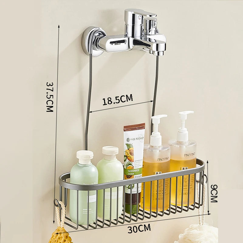 Hanging Shower Caddy with Hooks – product detail view 8