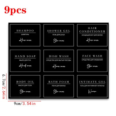 Waterproof Bathroom Bottle Label Set – product detail view 18