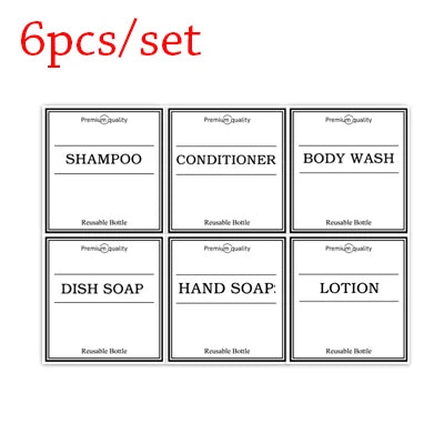Waterproof Bathroom Bottle Label Set – product detail view 15
