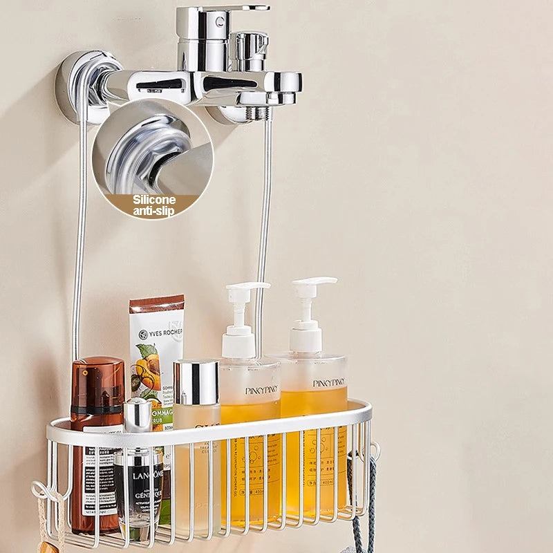 Hanging Shower Caddy with Hooks – product detail view 3
