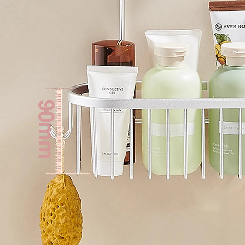 Hanging Shower Caddy with Hooks – product detail view 4