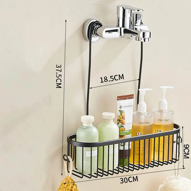 Hanging Shower Caddy with Hooks – product detail view 7