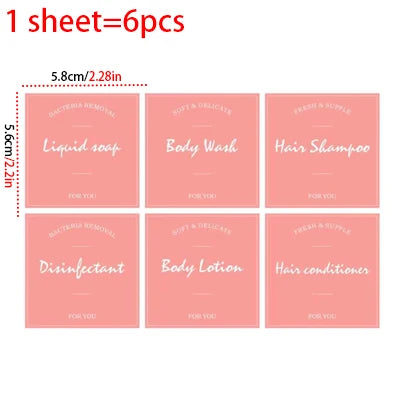 Waterproof Bathroom Bottle Label Set – product detail view 12