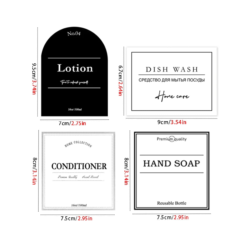 Waterproof Bathroom Bottle Label Set – product detail view 6