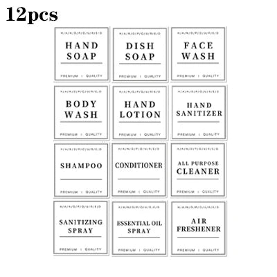 Waterproof Bathroom Bottle Label Set – product detail view 21